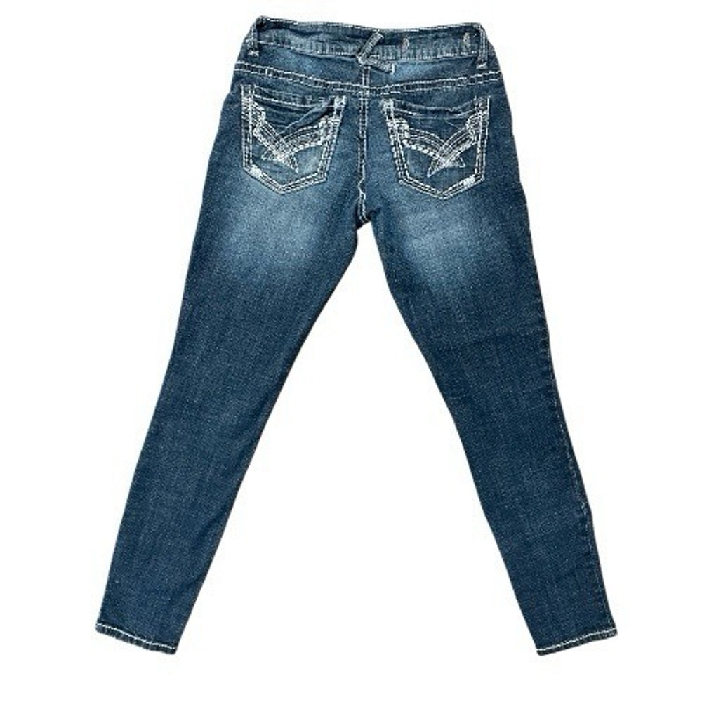 Vintage Hydraulic Vikki Y2K Low Rise Skinny‎ Ankle Legging Blue Jeans Streetwear - Picture 2 of 9